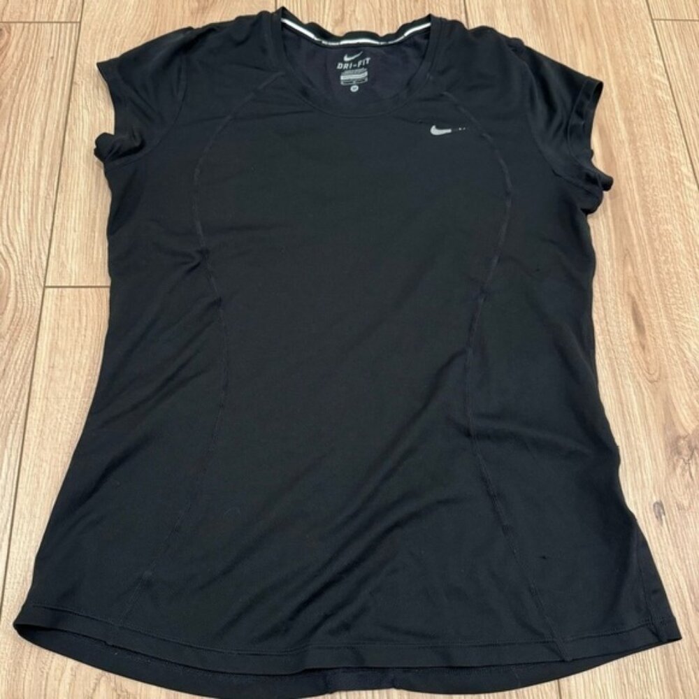 Nike Dri-Fit Short Sleeve Black Workout Top